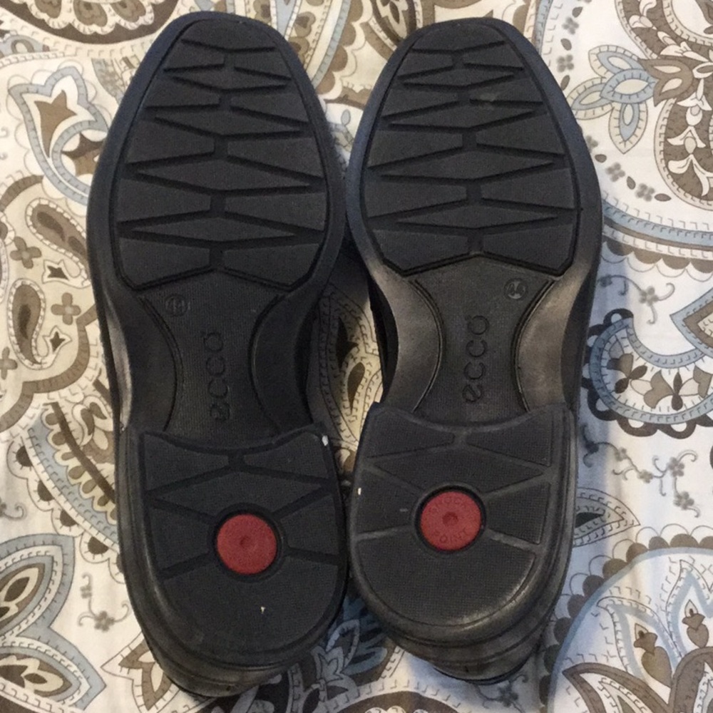 Men’s ECCO Black Leather Slip-On Shoe 44 - Picture 6 of 7